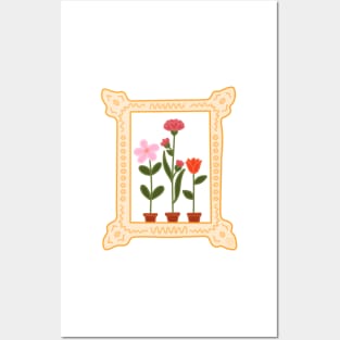 Flower Frame Posters and Art